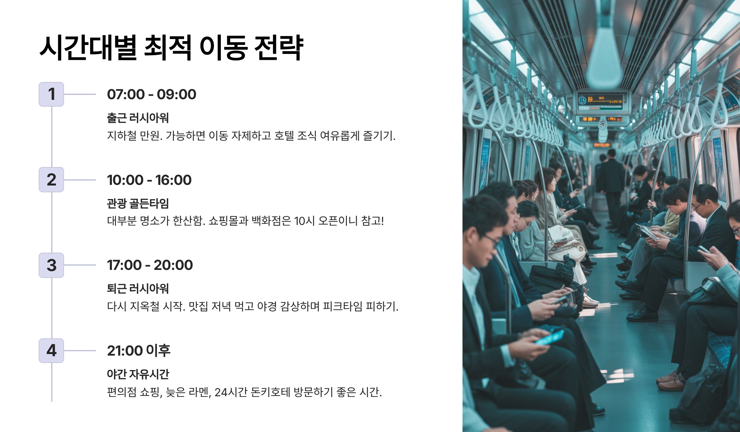 시간대별 최적 이동 전략