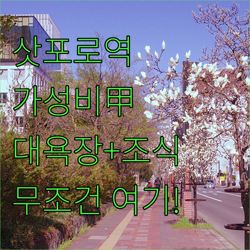 삿포로역 근처 호텔 추천 대욕장과 조..