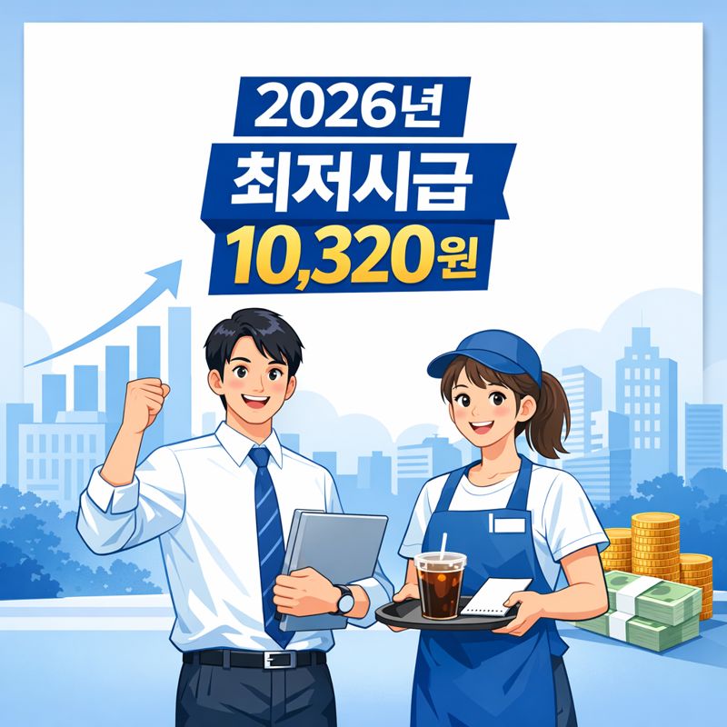 2026년 최저시급 10,320원 확정|월급·주급·일급까지 한눈에 정리
