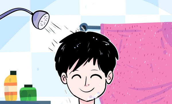 샤워를하며-웃고있는-사람