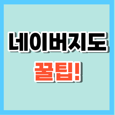 네이버지도 꿀팁