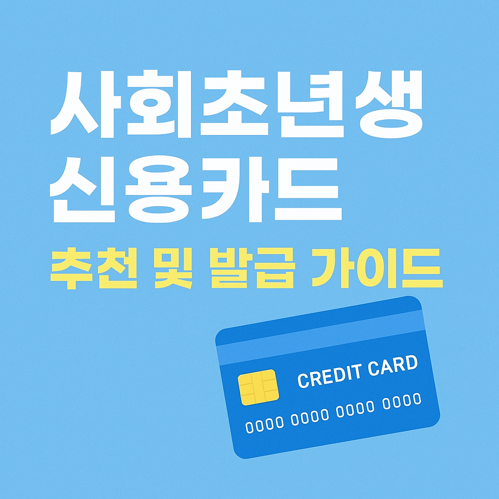 사회초년생 신용카드