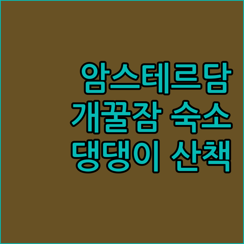 암스테르담 반려동물 동반 호텔 추천 ..