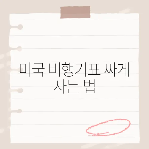 미국 비행기표 싸게 사는 법, 여행자들이 이 방법을 선호하는 이유는?