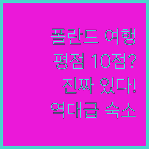 폴란드 고초우 비에코폴스키 여행 중 ..