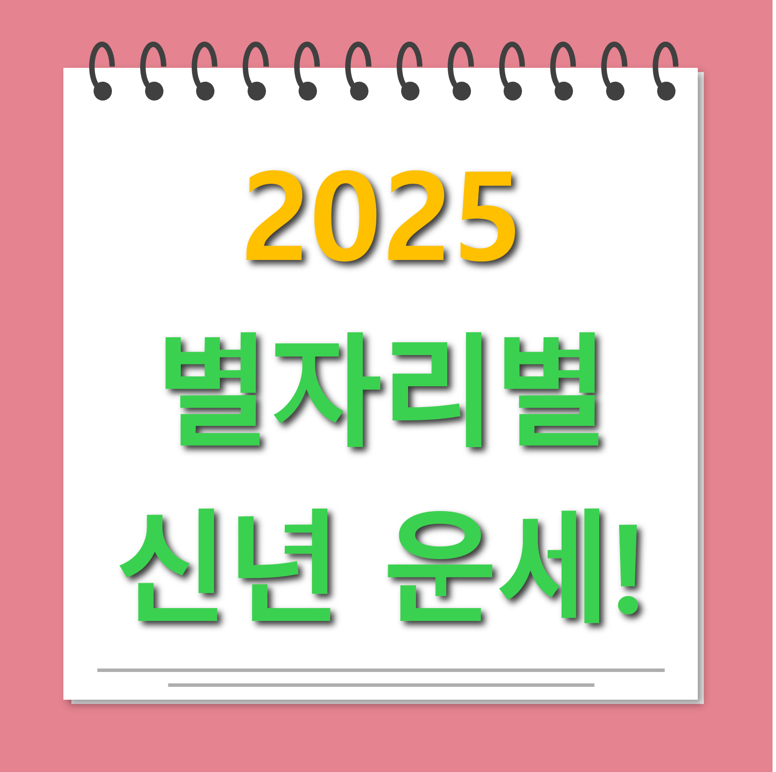 2025 별자리별 신년운세 대표사진
