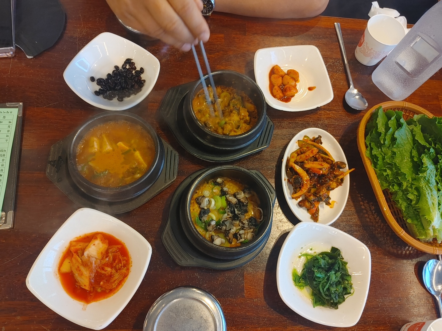 우렁이 박사 메뉴들