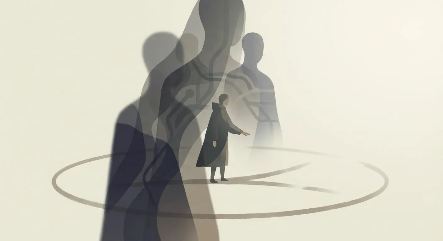 An illustration showing blurred responsibility between choice and prediction