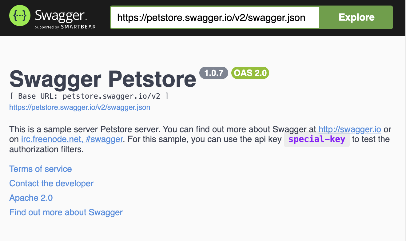 Swagger UI - URL