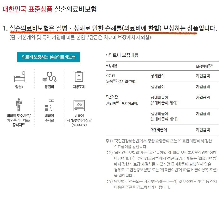 무배당 메리츠 다이렉트 실손의료보험 소개문