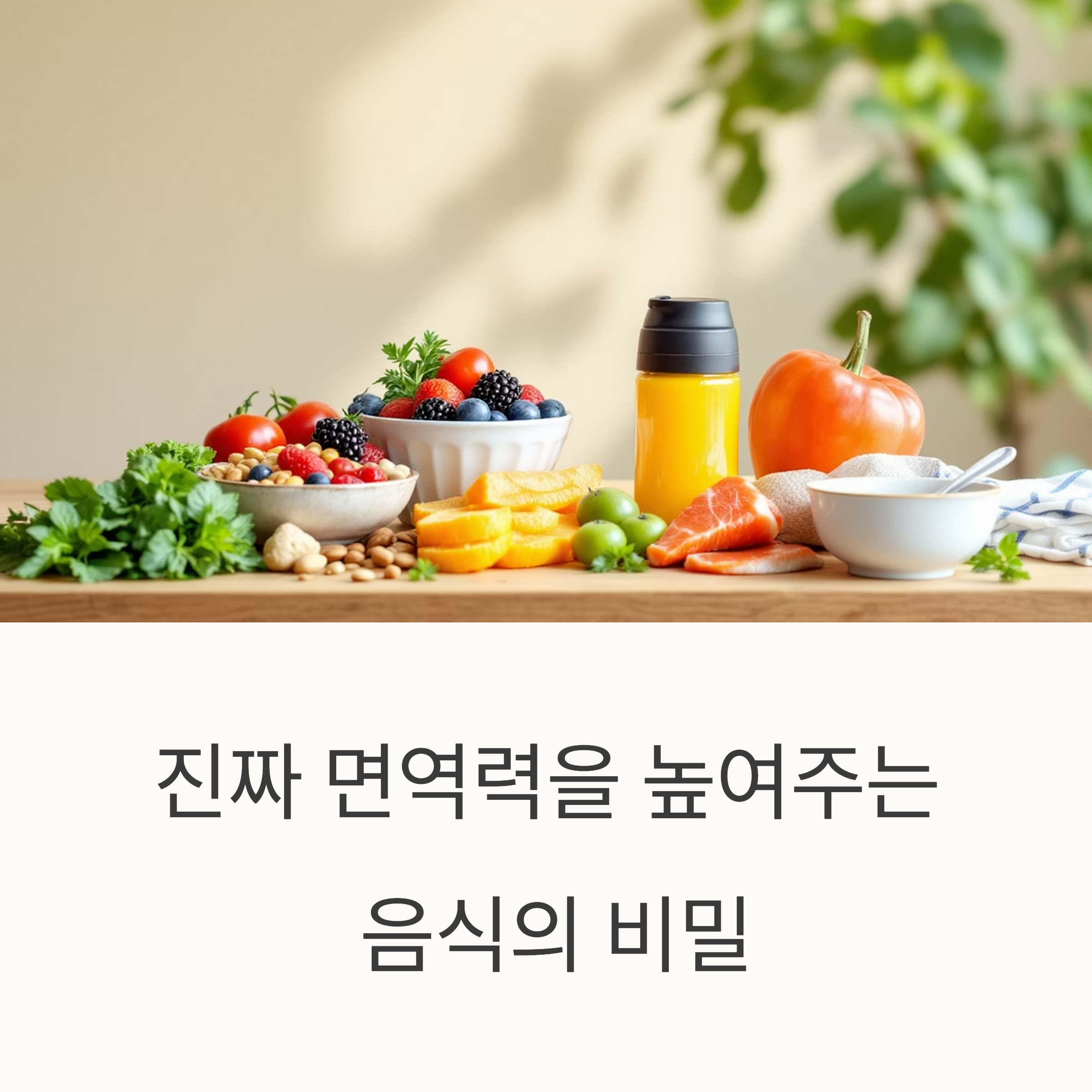 진짜 면역력을 높여주는 음식의 비밀