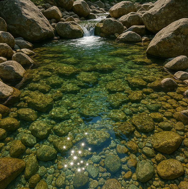 충북 단양 선암계곡 반짝이는 물결