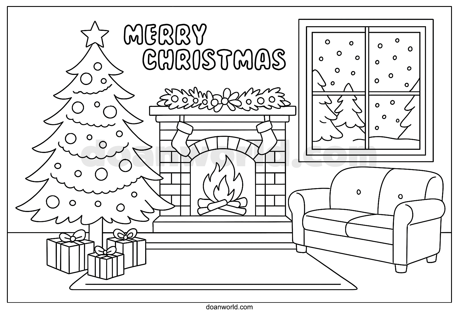 크리스마스 색칠공부 도안