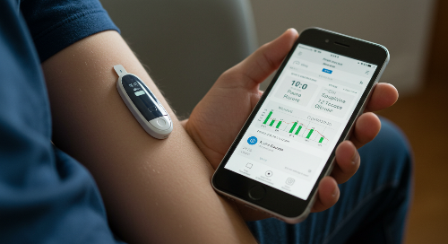 혈당 체크 기기를 확인