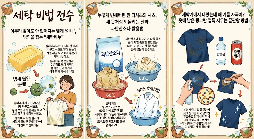 세탁 비법 전수