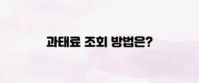 자동차검사 과태료 조회 방법│미납 시 불이익까지 총정리