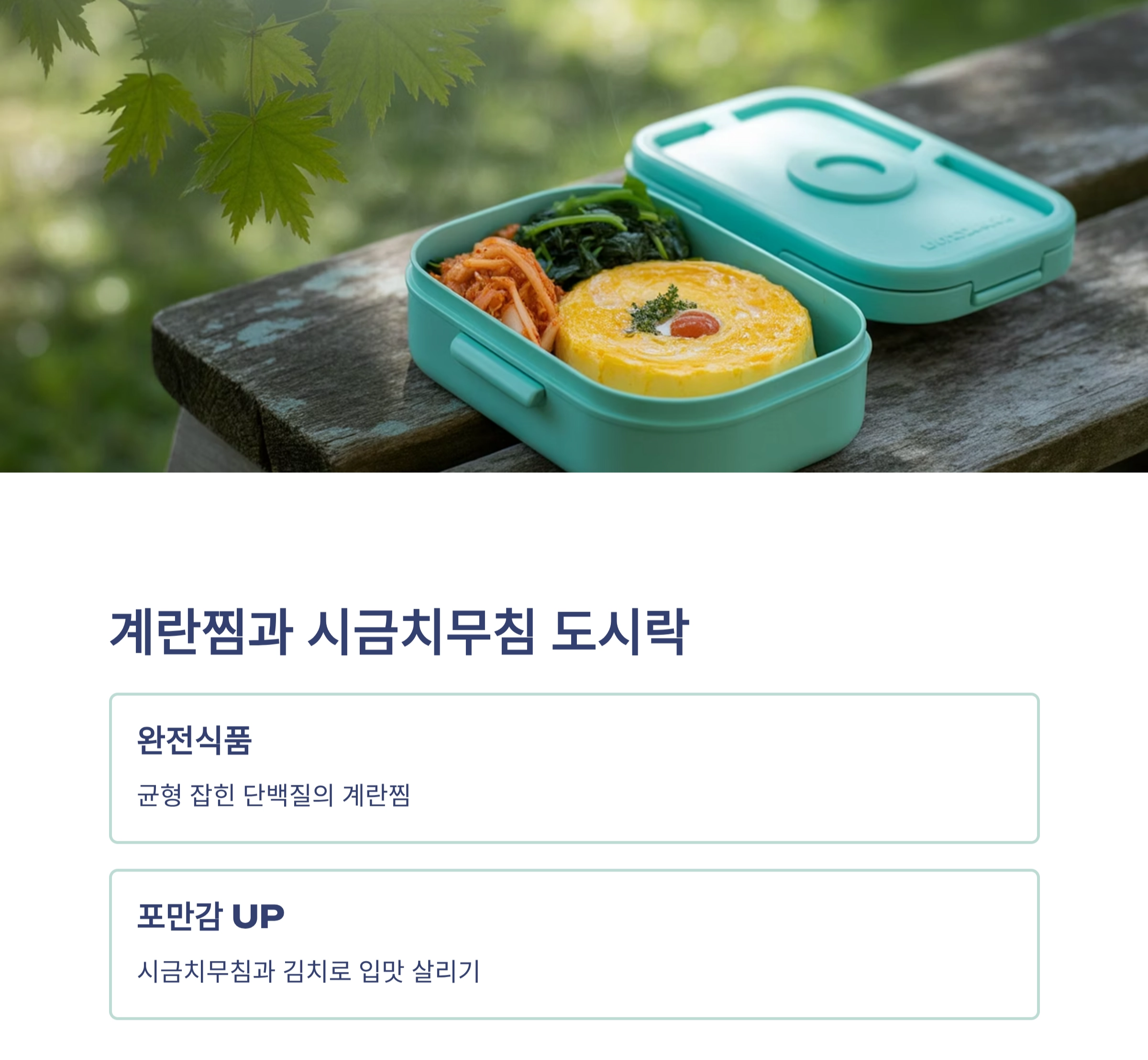 무더위 걱정 끝! 저탄고단 여름 데일리 도시락 추천