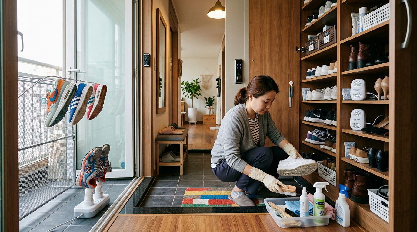 현관 신발장 관리 이미지