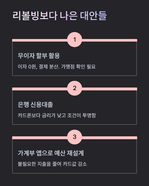 리볼빙보다 나은 대안들