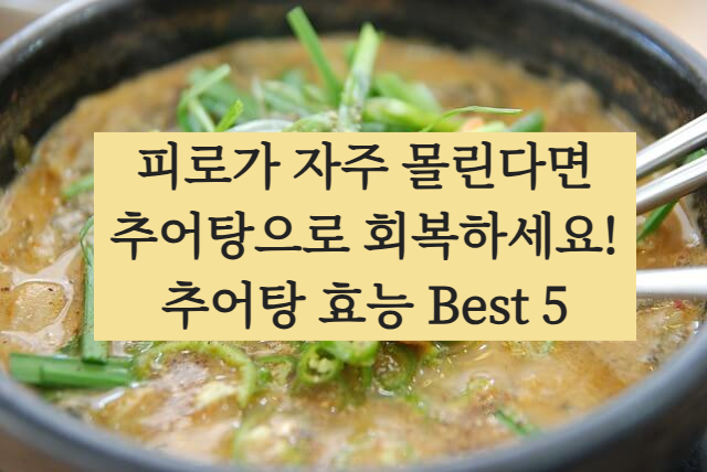 추어탕 효능