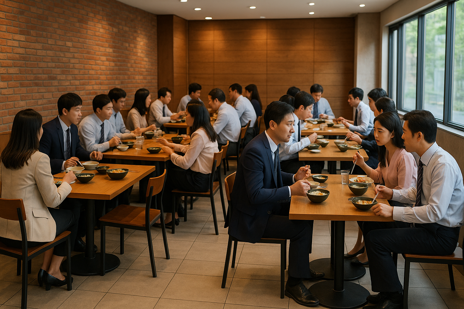 한국 직장인의 점심시간 풍경