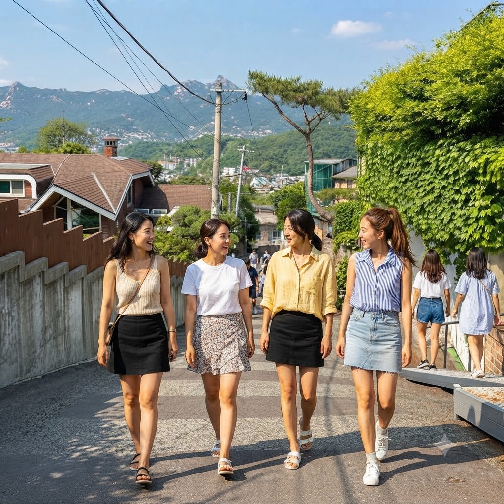 종로구 부암동에 놀러 나온 사람들