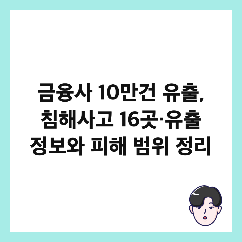 ๊ธ์ต์ฌ 10๋ง๊ฑด ์ ์ถ, ์นจํด์ฌ๊ณ 16๊ณณ·์ ์ถ ์ ๋ณด์ ํผํด ๋ฒ์ ์ ๋ฆฌ ์ธ๋ค์ผ