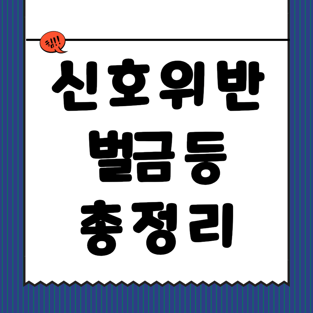 신호위반 총정리