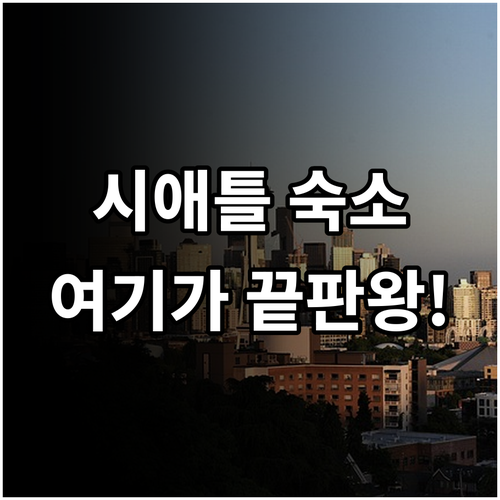 시애틀 숙소 위치 추천 파이크 플레이..