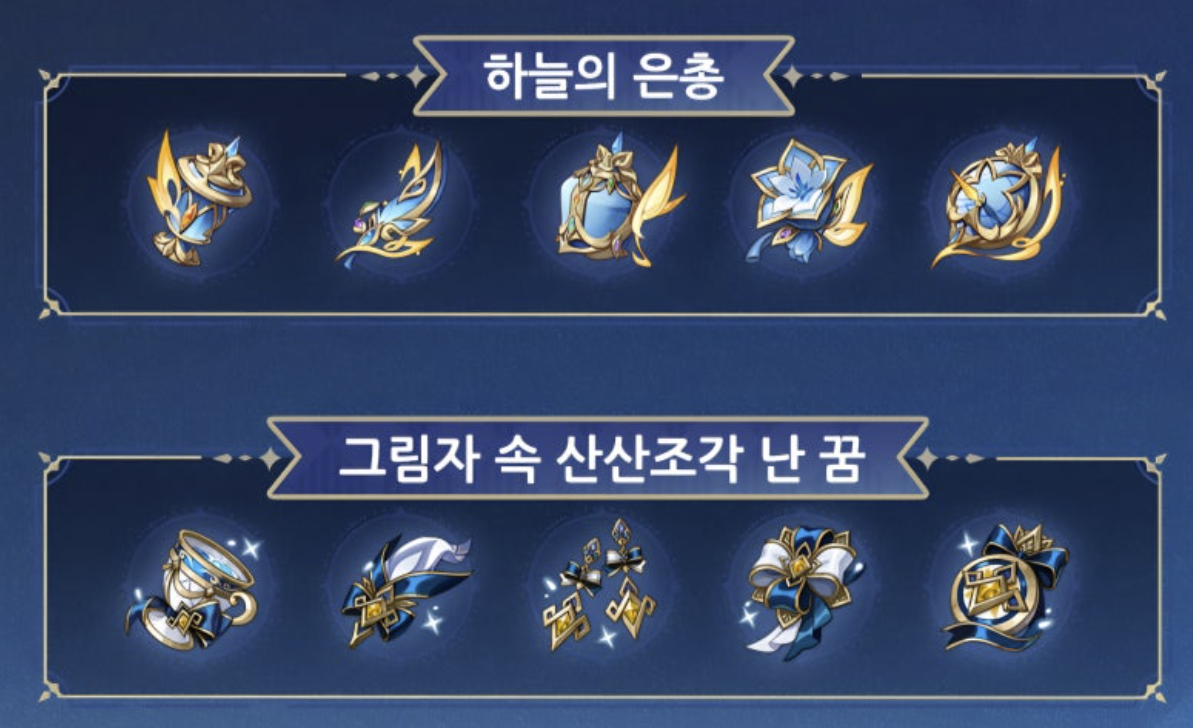 신규 성유물: 하늘의 은총과 그림자 속 산산조각 난 꿈