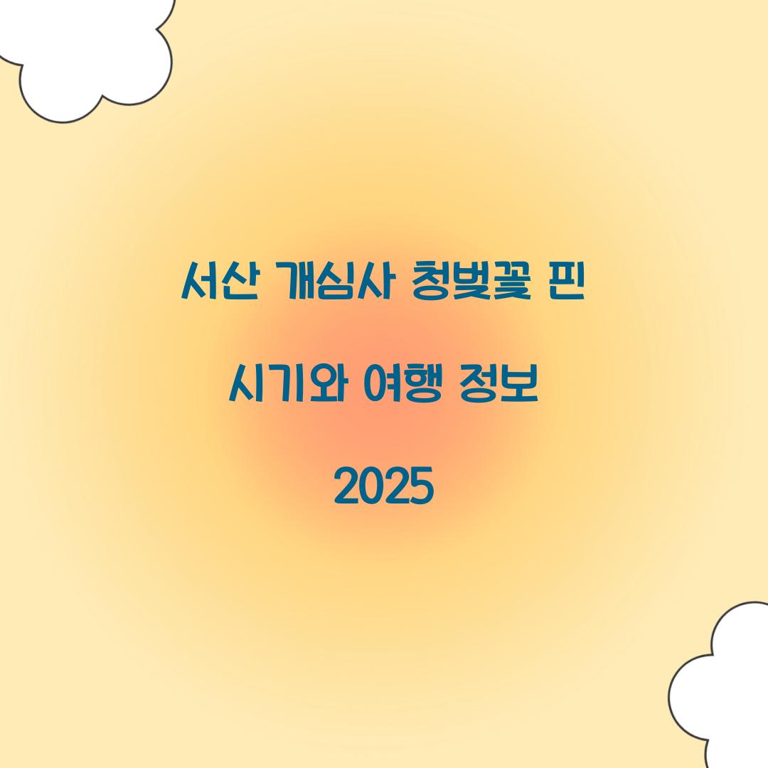 서산 개심사 청벚꽃