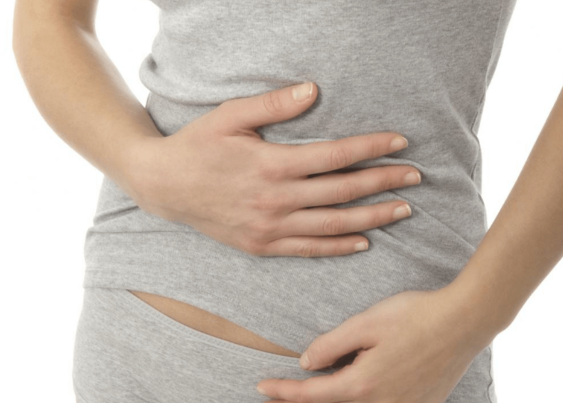 오른쪽 배 통증 사진