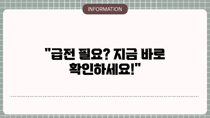연체자급전: 긴급 자금 짆원