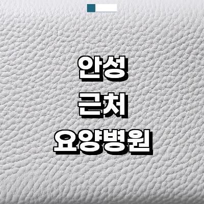 안성시 요양병원