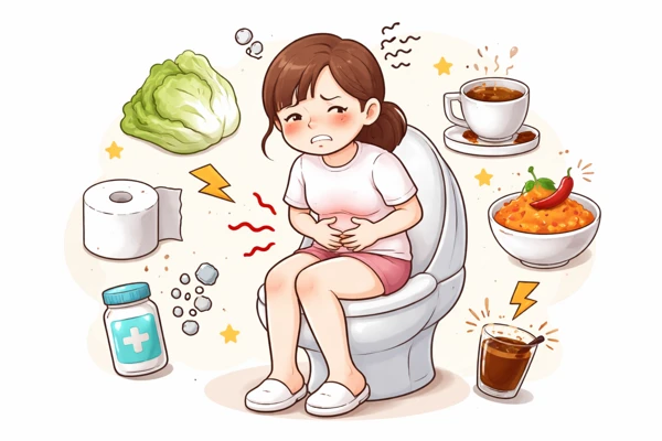 과민성대장증후군 복부 불편 이미지