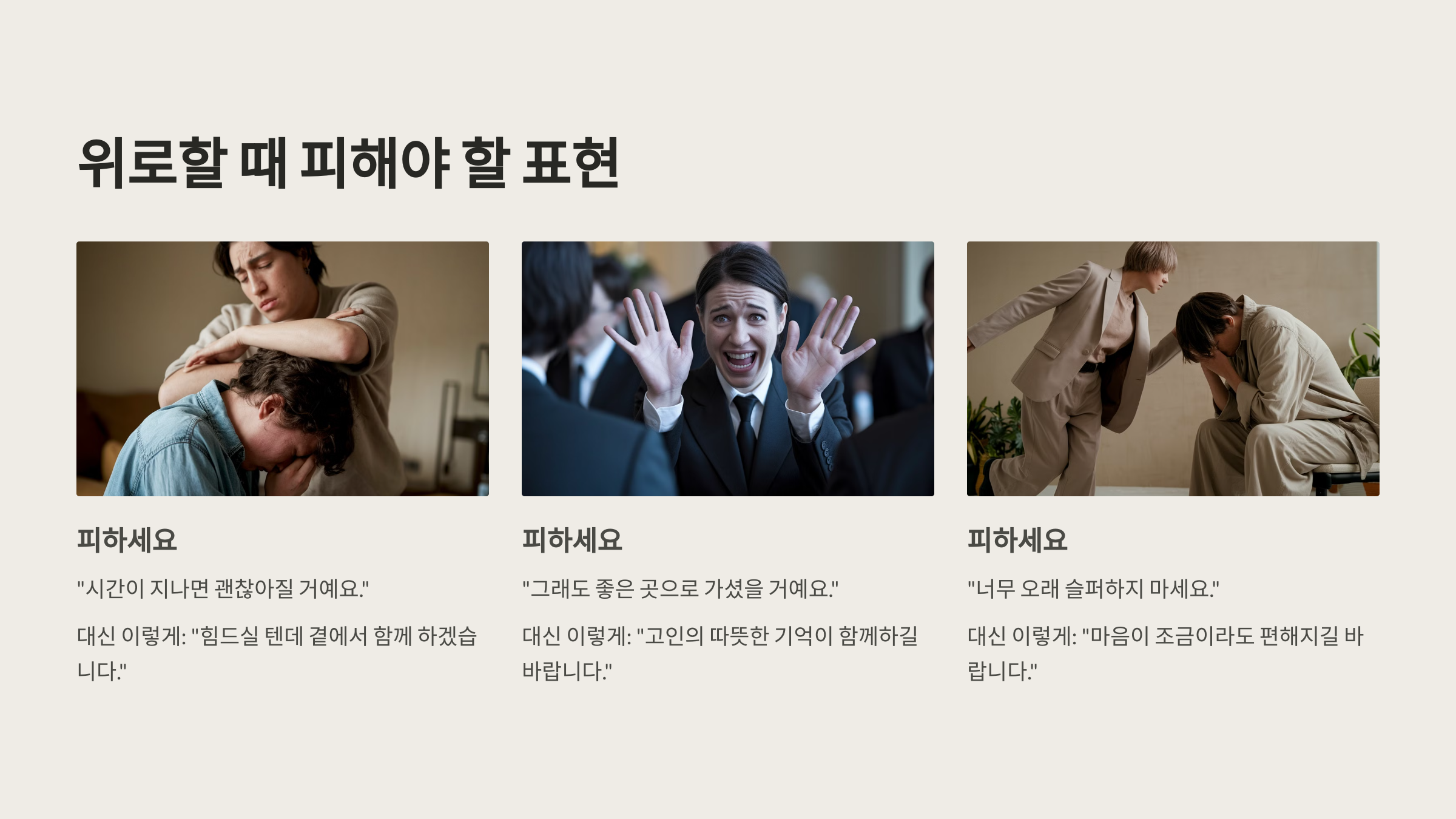 자신의 감정을 부정당하는 느낌을 받을 수도