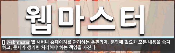 웹마스터란
