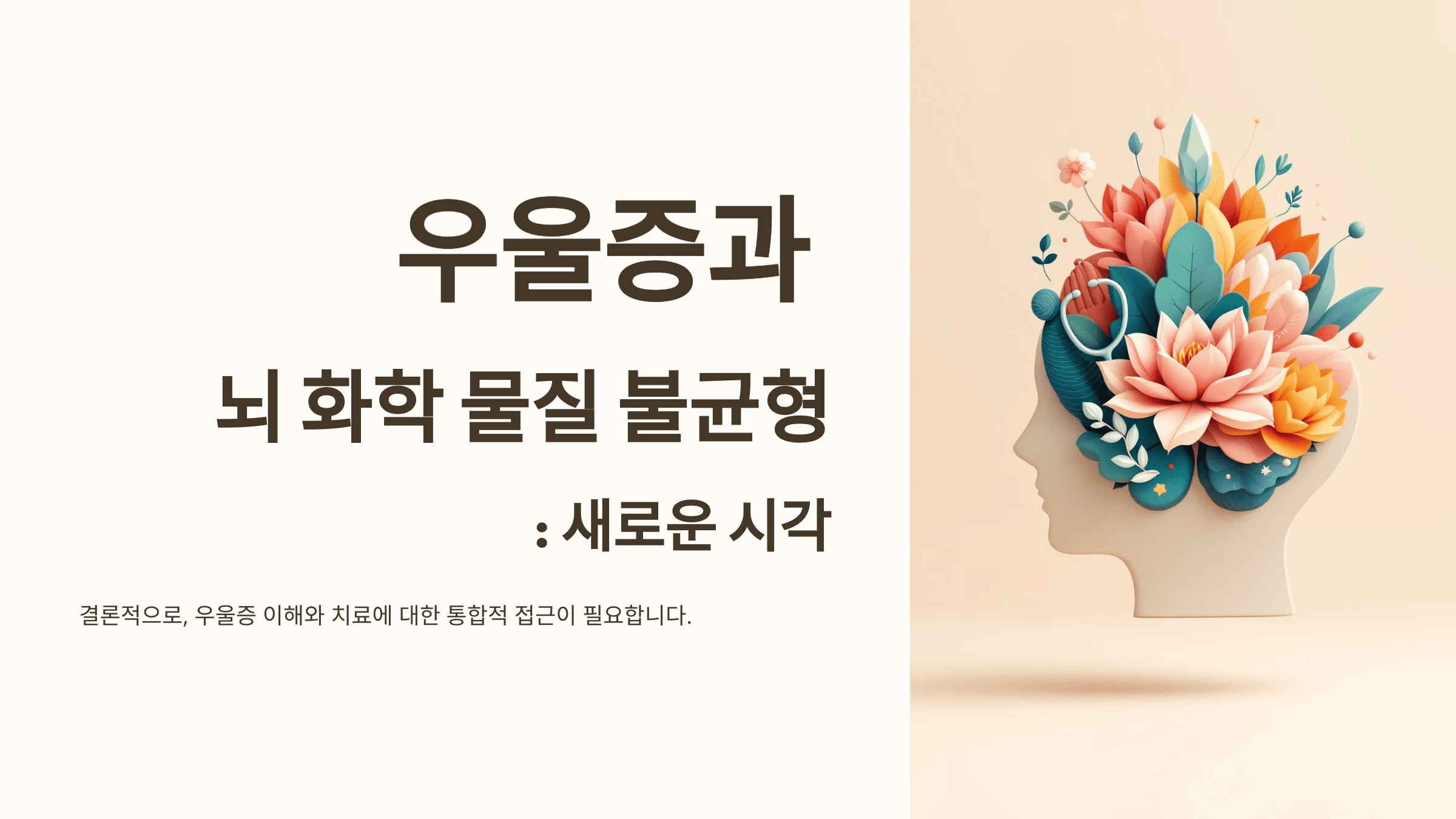 뇌 화학 물질 불균형과 우울증의 관계