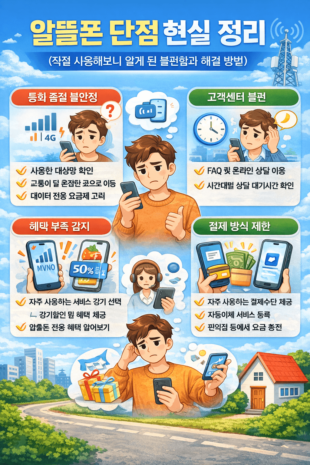 알뜰폰 단점 현실 정리 (직접 사용해보니 알게 된 불편함과 해결 방법)