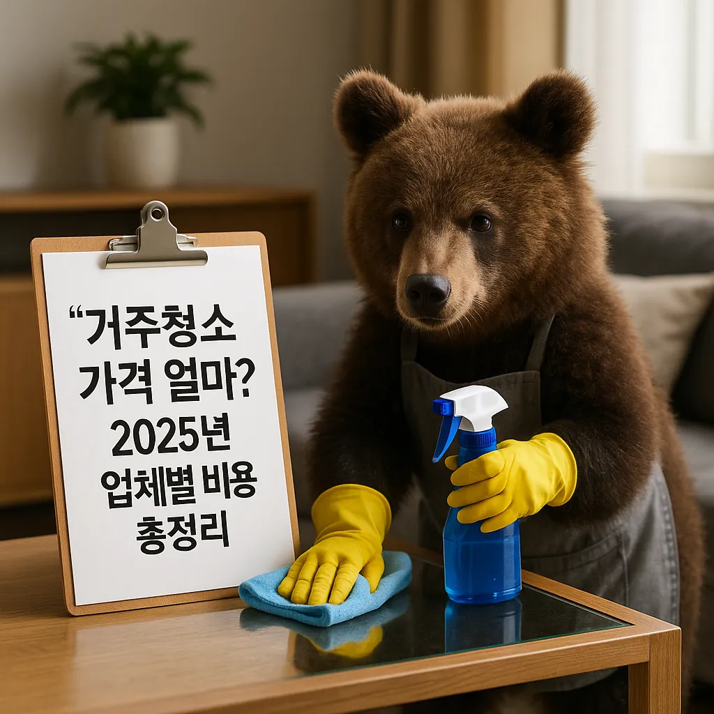 거주청소 가격 얼마? 2025년 업체별 비용 총정리