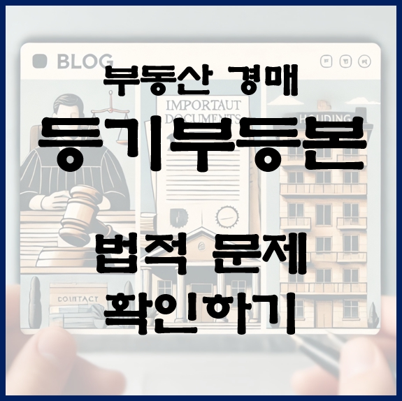 부동산 경매 등기부등본 열람 후 법적상태 보는 법