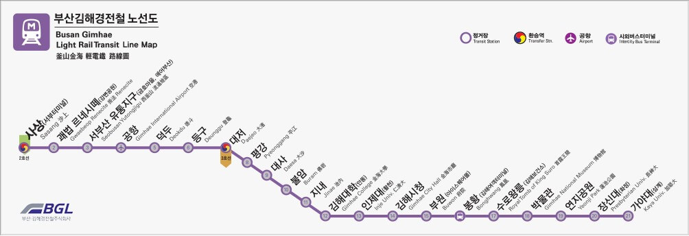 부산김해경전철-노선도