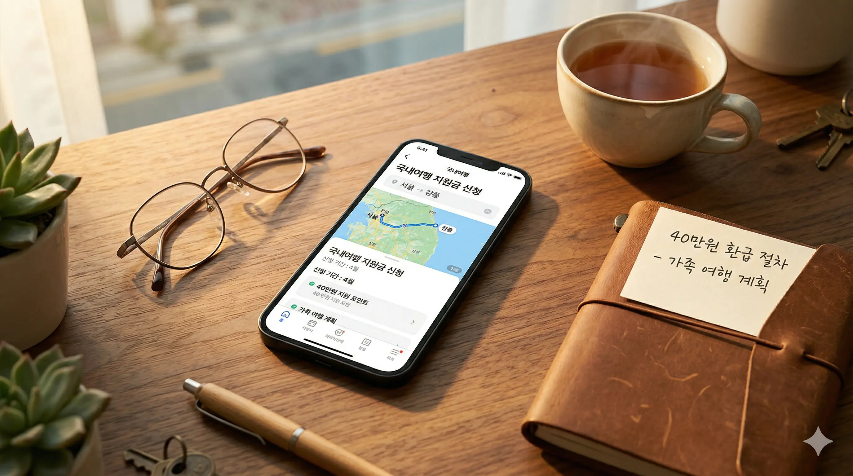 국내여행 지원금 40만원 4월 신청조건 및 방법 안내 스마트폰 예약 화면
