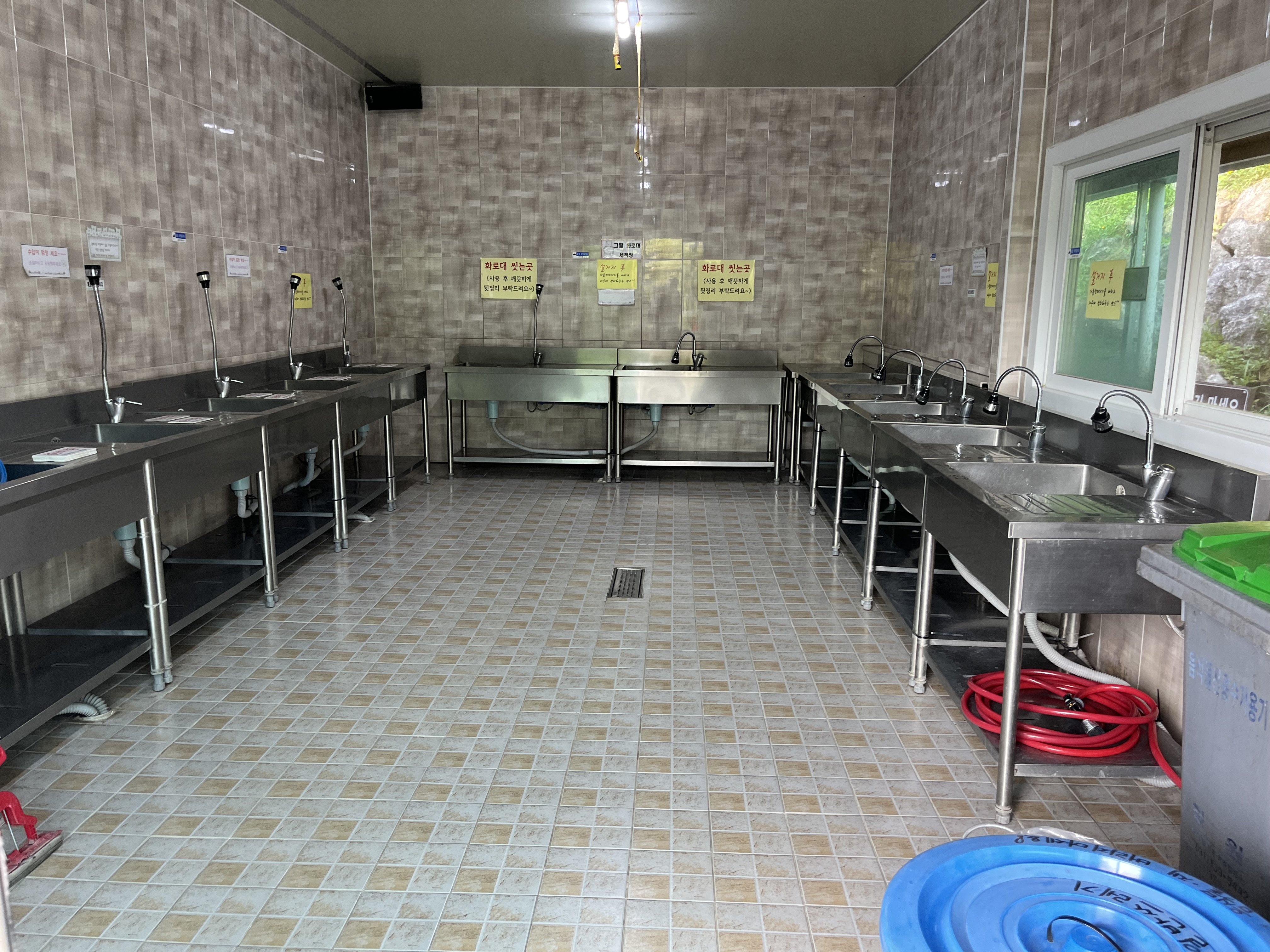 단풍숲 캠핑장 개수대