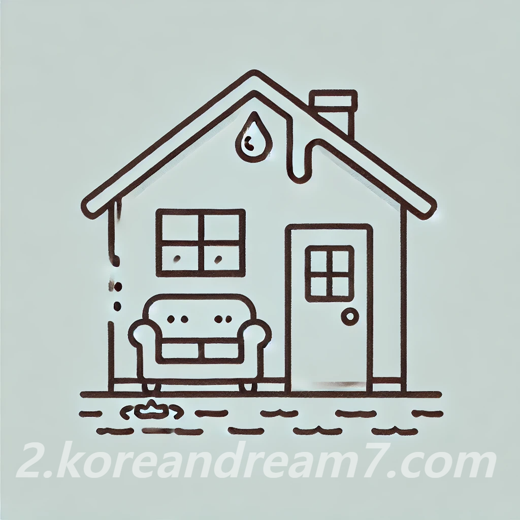 집에 비가 새는 꿈