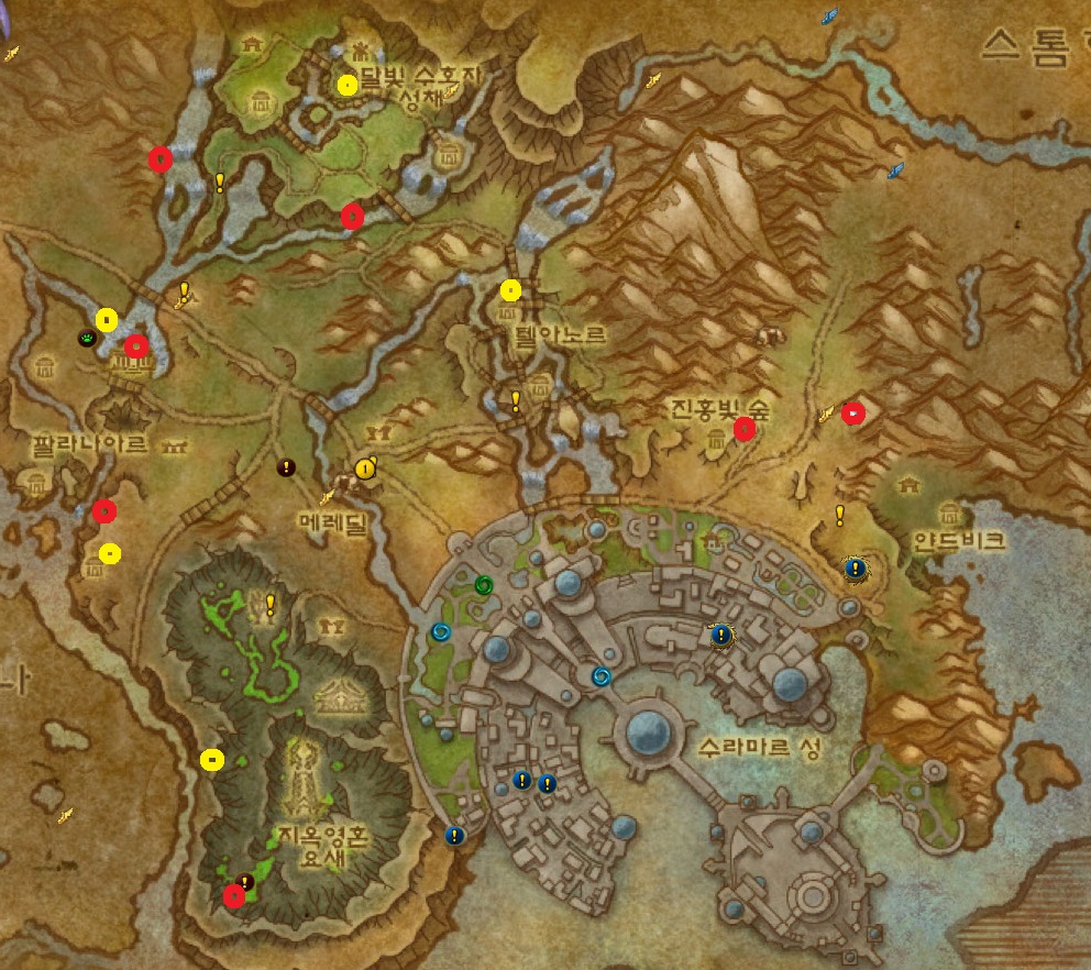 수라마르-지맥-지도