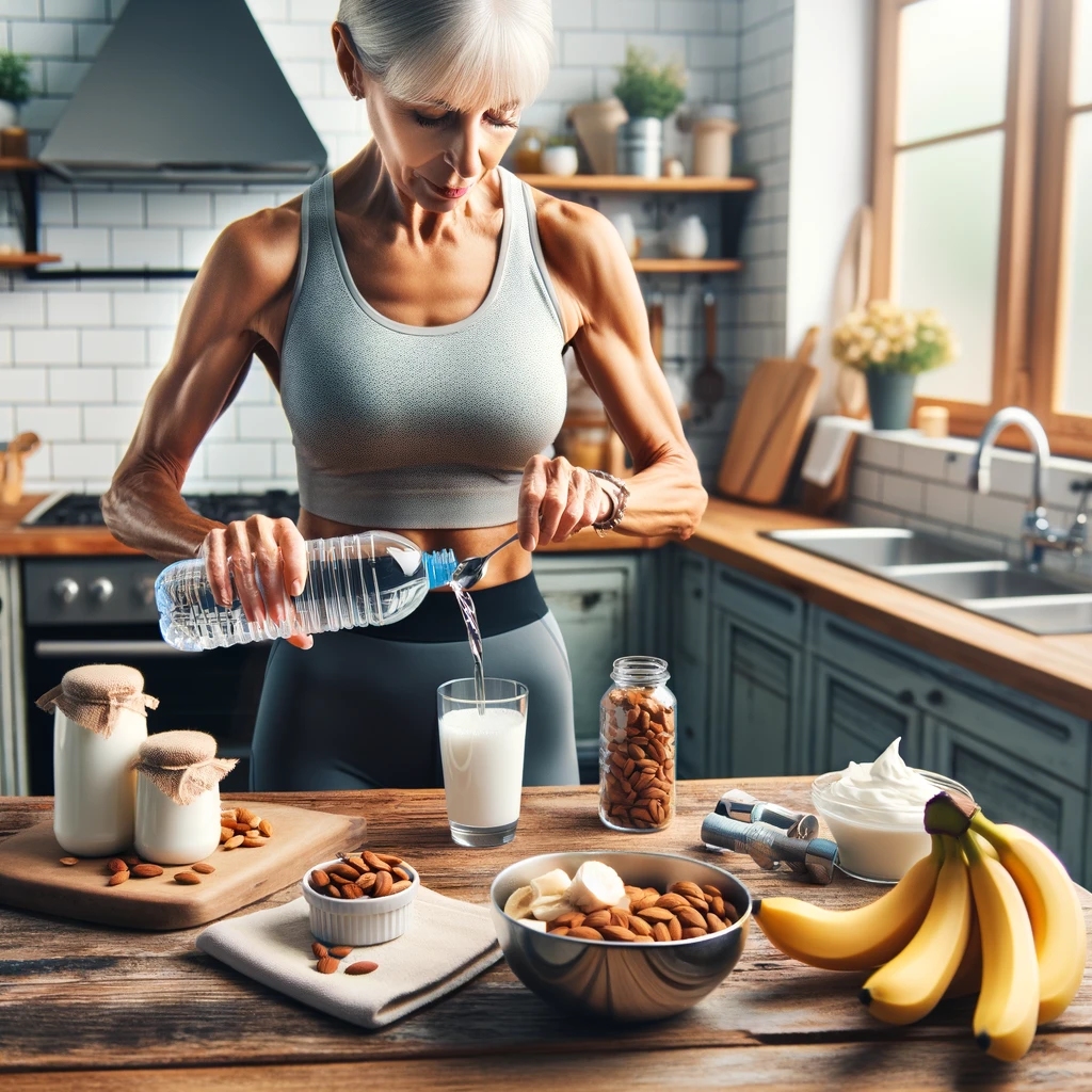 운동을 준비하고 있는 여성