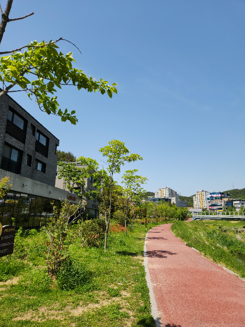 카페 바로 옆에 있는 산책로