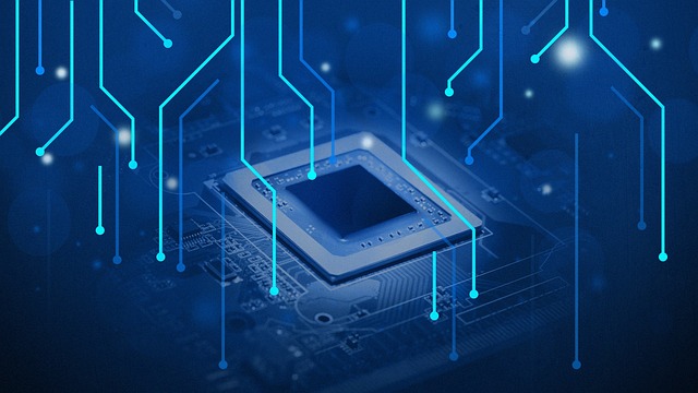 AI 프로세서 반도체 연상 이미지