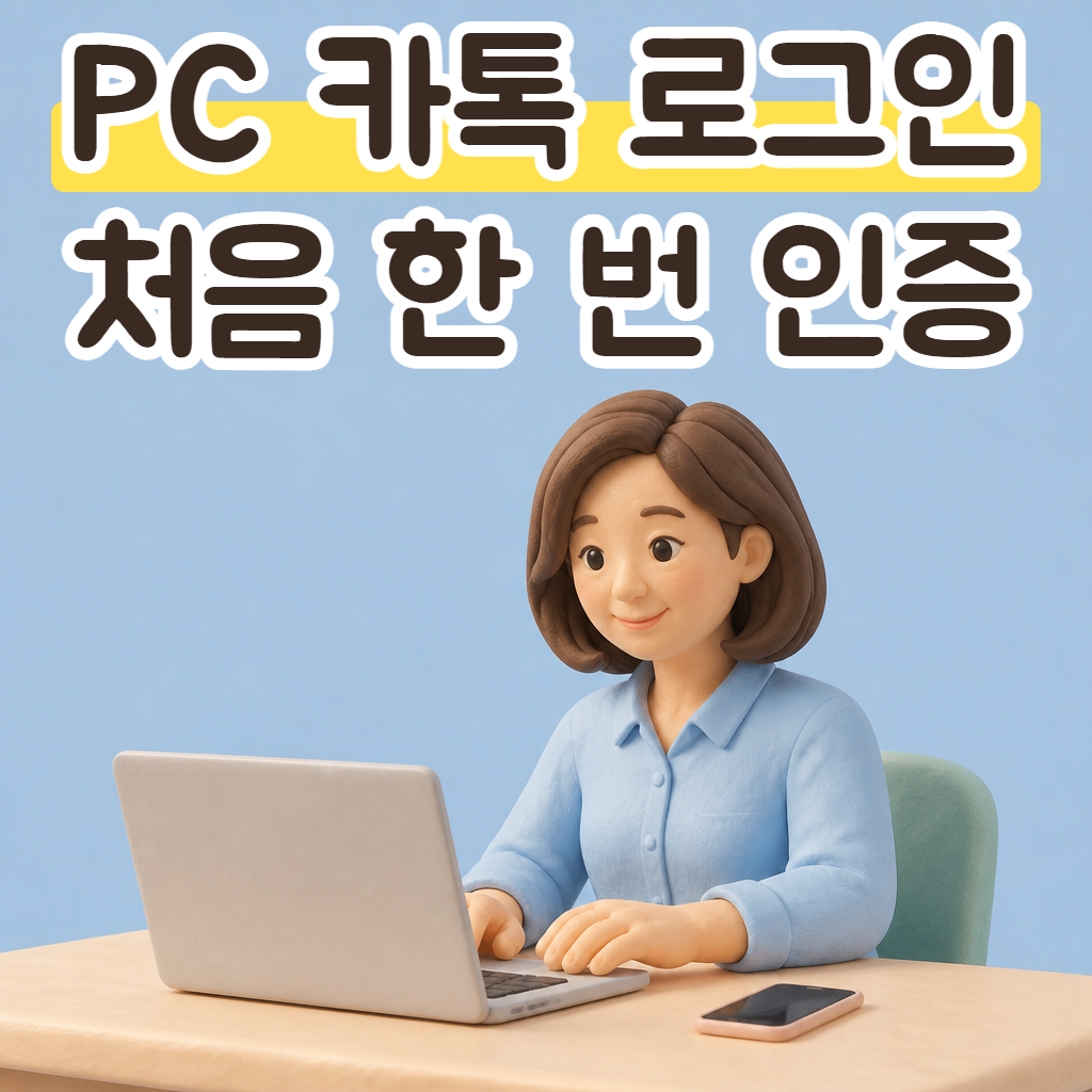 사무실 책상에서 노트북과 휴대폰을 나란히 두고 앉은 자녀